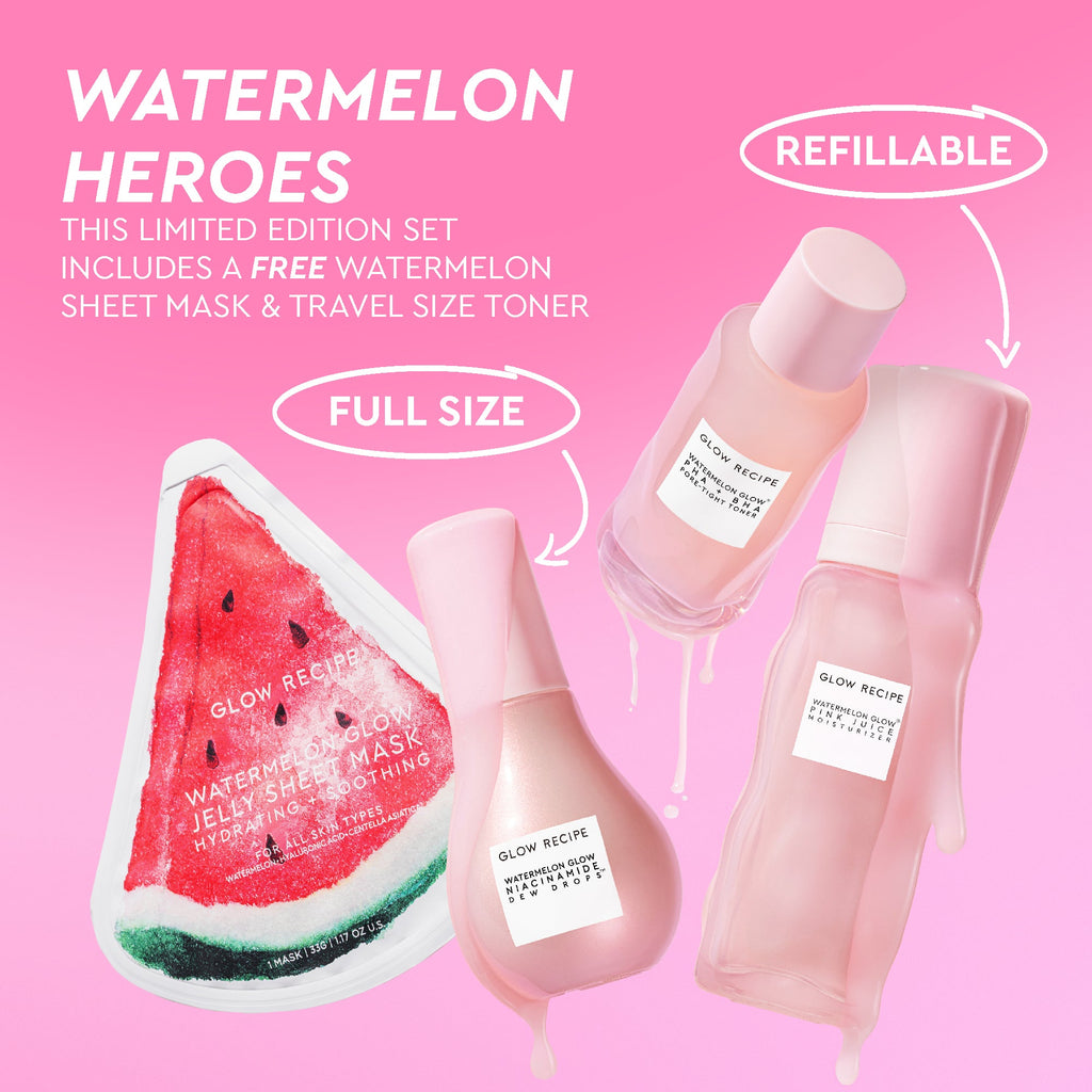 Watermelon Glow Dewy Skin Routine