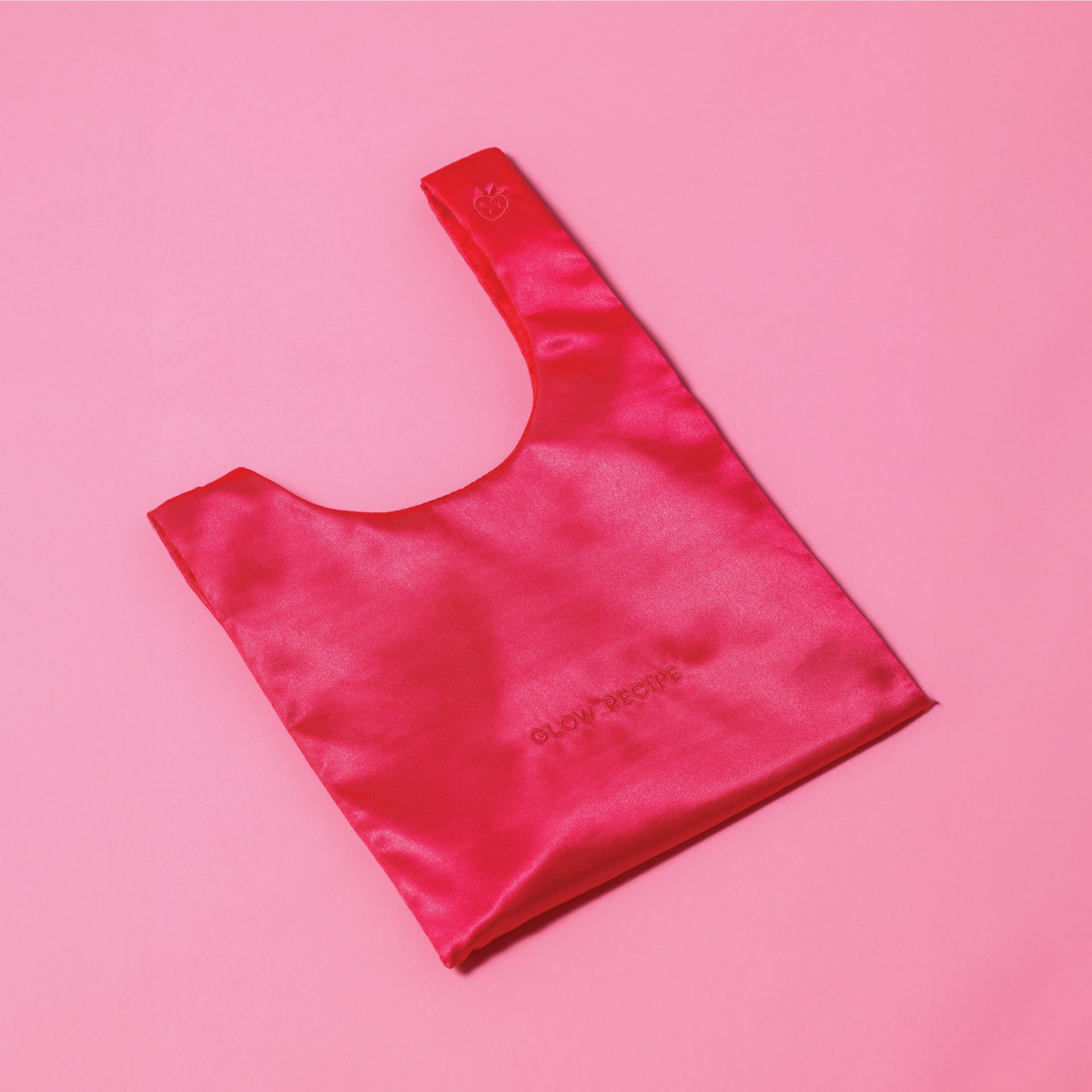 Strawberry Satin Knot Bag