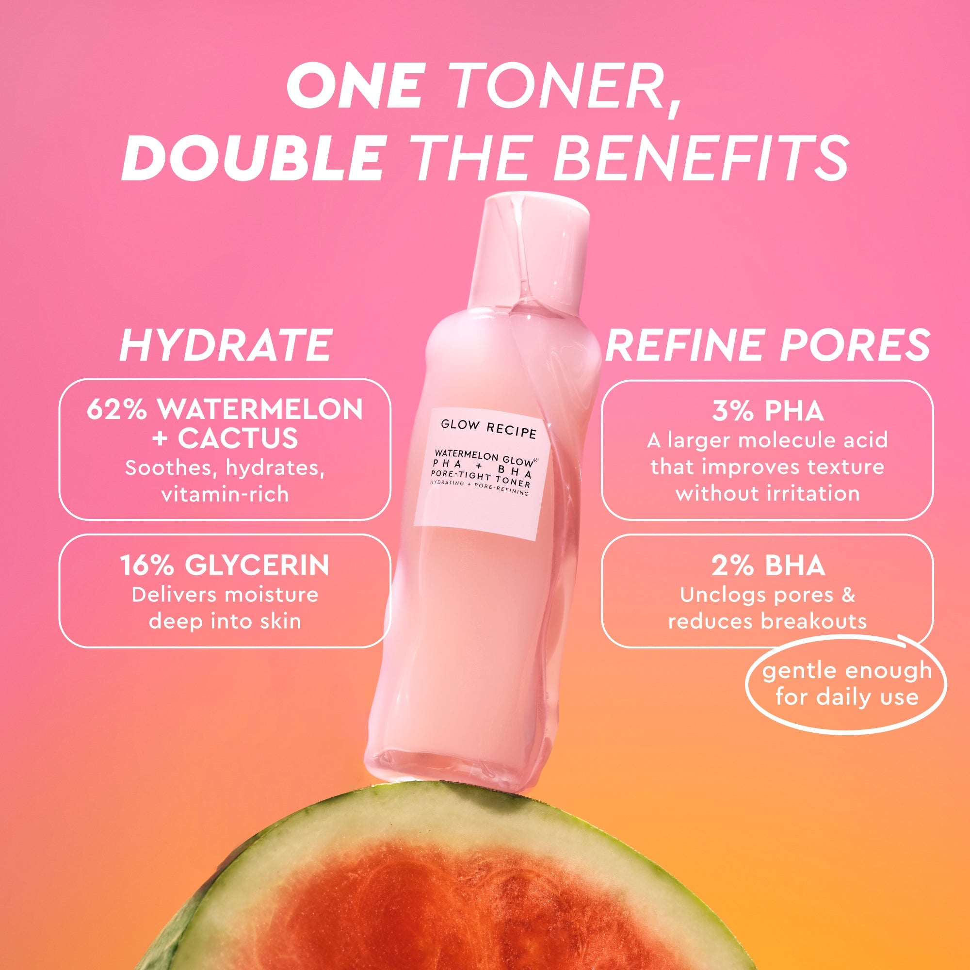 Watermelon Glow PHA+BHA Pore-Tight Toner
